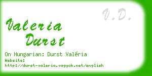 valeria durst business card